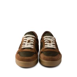 Prada Baskets Downtown En Daim - Marron