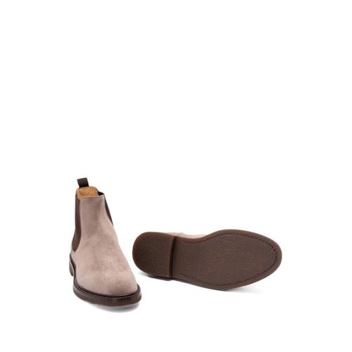 Brunello Cucinelli Bottines Chelsea En Daim - Tons Neutres