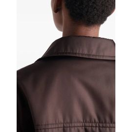 Prada Surchemise Re-Nylon À Logo Triangulaire - Marron