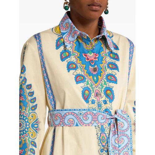 Etro Robe-Chemise À Imprimé Cachemire - Blanc