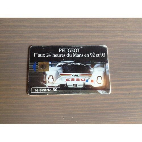 Télécarte Peugeot 1er Au 24 Heures Du Mans 50 Unité