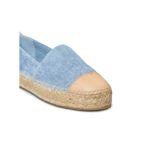 Tory Burch Espadrilles En Cuir - Bleu