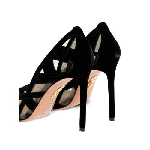 Aquazzura Escarpins En Résille 105 Mm - Noir