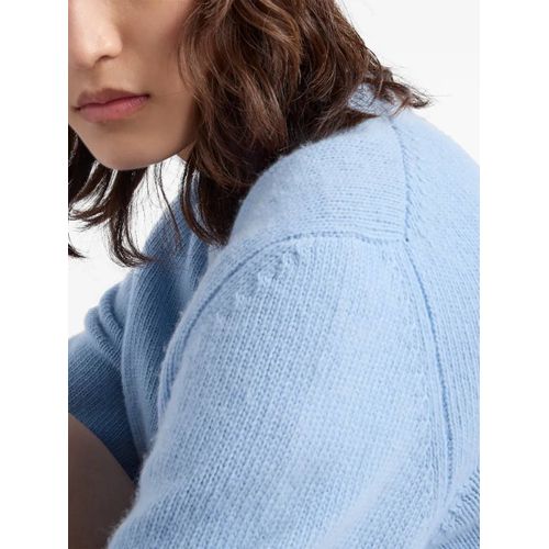 Prada Pull En Laine Et Cachemire À Col Rond - Bleu