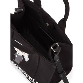 Karl Lagerfeld sac cabas en toile à imprimé graphique - Noir
