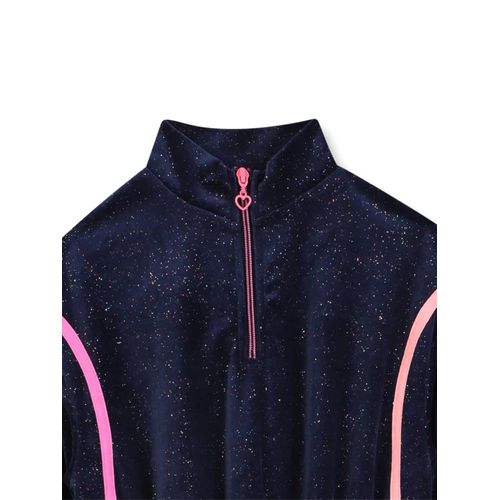 Billieblush Robe Zippée À Col Montant - Bleu