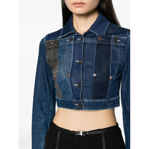 Moschino Jeans Veste À Col Pointu En Laine Mélangée - Bleu