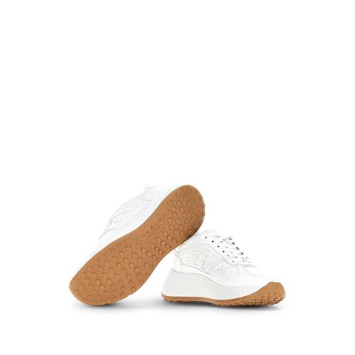 Hogan Baskets En Cuir À Empiècements - Blanc