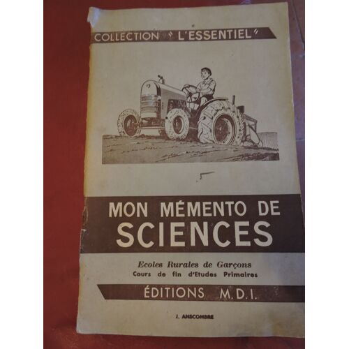 Mon Memento De Sciences. Ecoles Rurales De Garcons Cours De Fin D Etudes Primaires.