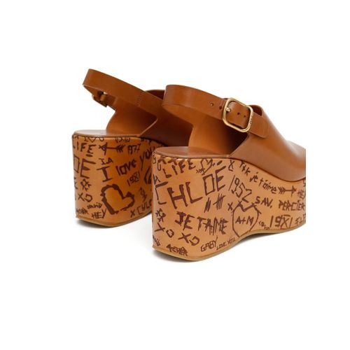Chloé Sandales Compensées Maxime 130 Mm - Marron