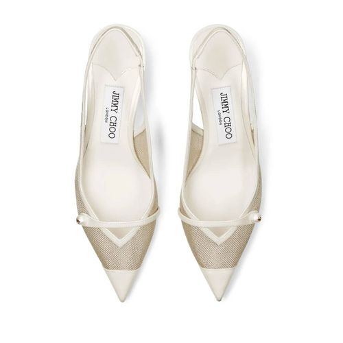 Jimmy Choo Escarpins Amita 45 Mm À Bride Arrière - Argent