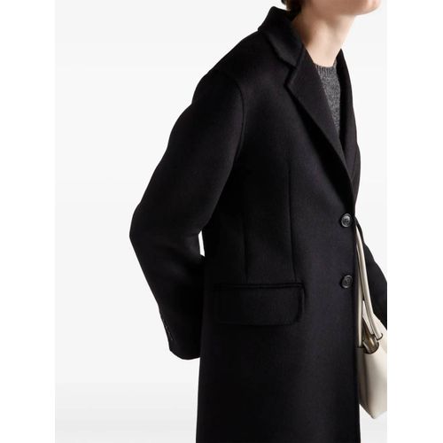 Prada Manteau Droit À Simple Boutonnage - Noir