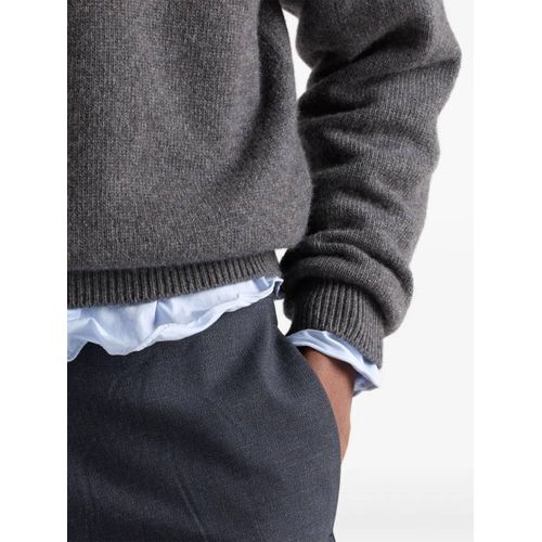 Prada Pull À Patch Logo - Gris