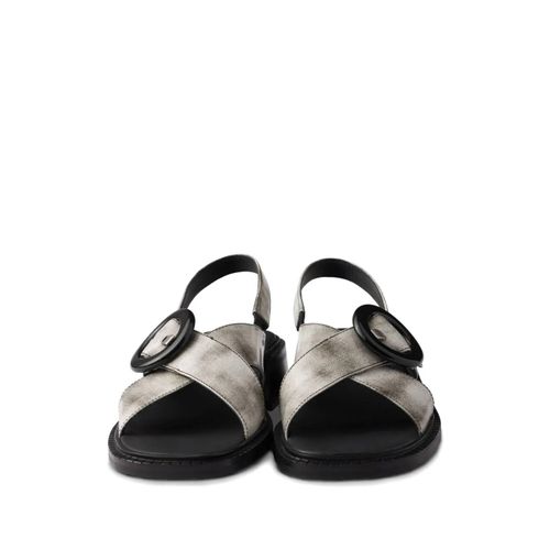 Prada Sandales En Cuir À Fini Brossé - Blanc