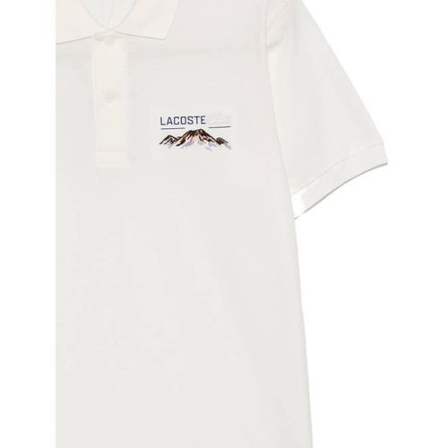 Lacoste Polo À Logo Imprimé - Blanc