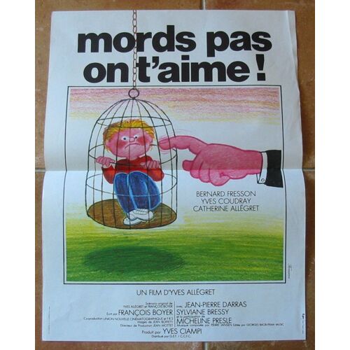 Mords Pas On T'aime - Affiche Cinema 53x40cm. Yves Allegret - Bernard Fresson