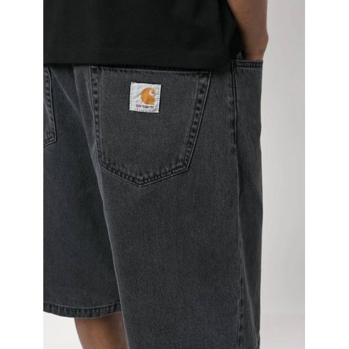 Carhartt Wip Short En Jean À Logo - Noir