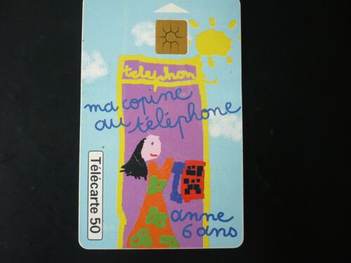Telecarte 50 Ma Copine Au Telephone Anne 6 Ans