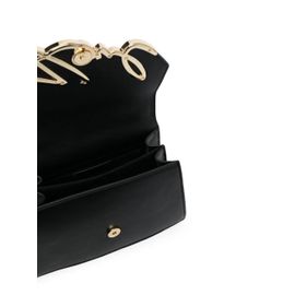 Karl Lagerfeld sac à bandoulière Signature en cuir - Noir