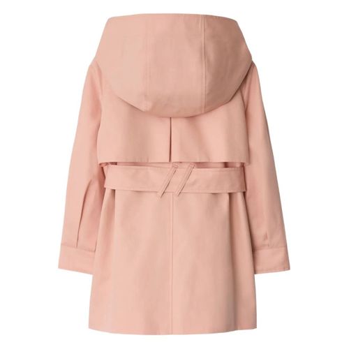 Burberry Kids Trench En Coton À Capuche - Rose