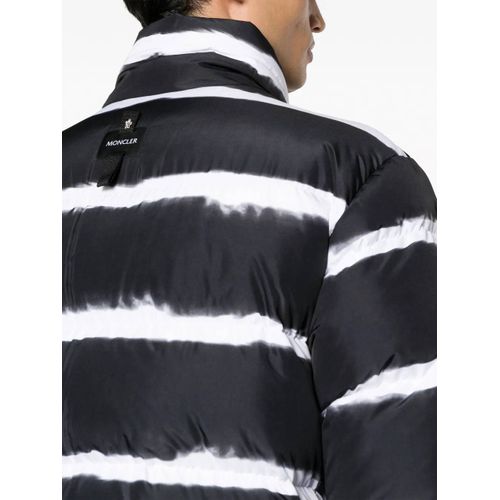 Moncler Doudoune Sil À Rayures - Noir