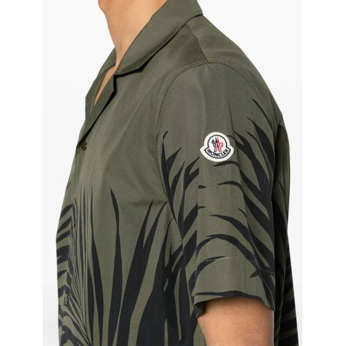 Moncler Chemise En Coton À Imprimé Graphique - Vert