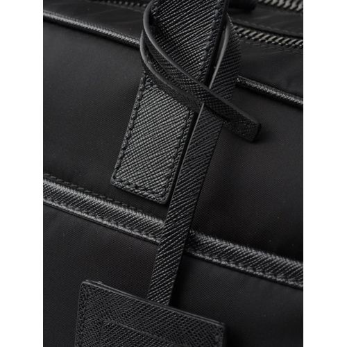 Prada pochette d'ordinateur Re-Nylon Saffiano en cuir - Noir
