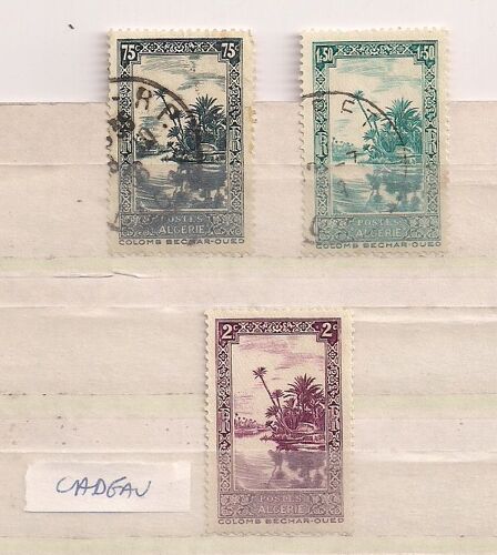 Algérie- 2 Timbres Oblitérés- Colomb Béchar- Oued