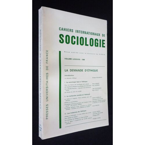 Cahiers Inter.Sociologie 1990 V.088