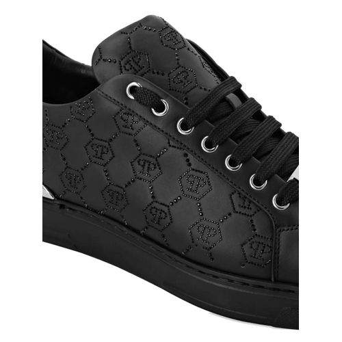 Philipp Plein Baskets À Logo Strassé - Noir