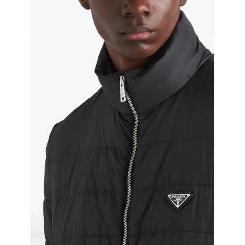 Prada Doudoune À Logo - Noir