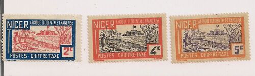 Niger- 3 Timbres Taxe Neufs Avec Trace De Charnière- Paysage