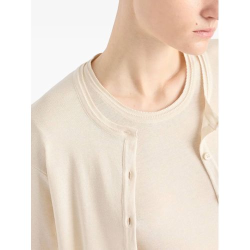 Prada Pull À Logo Triangle - Tons Neutres