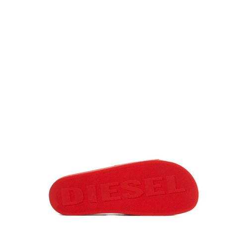 Diesel Claquettes À Patch Logo - Rouge