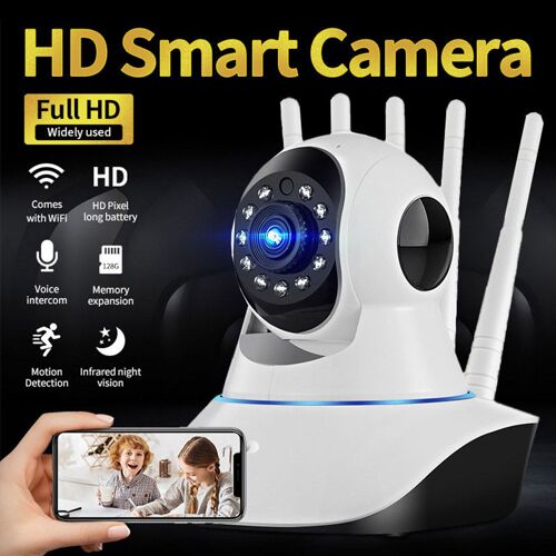 Caméra de permission IP à Vision Nocturne Infrarouge, Mini Moniteur de Sécurité pour Bébé, Interphone Bidirectionnel pour Maison, Chambre, Appartement, Enregistrement Vidéo