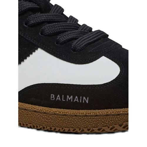 Balmain Baskets Lacées À Design Bicolore - Noir
