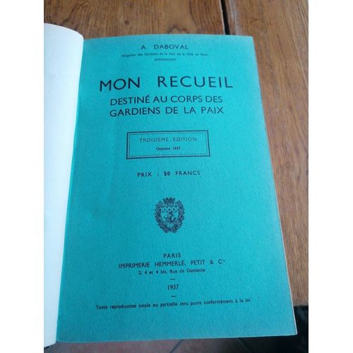 Mon Recueil Par A. Daboval