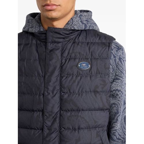 Etro Gilet Matelassé À Motif Cachemire - Bleu