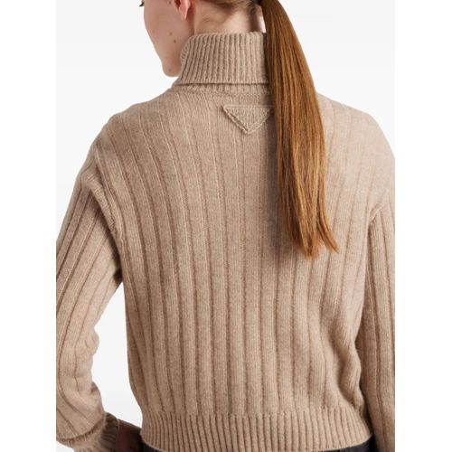 Prada Pull Re-Cashmere À Col Roulé - Tons Neutres