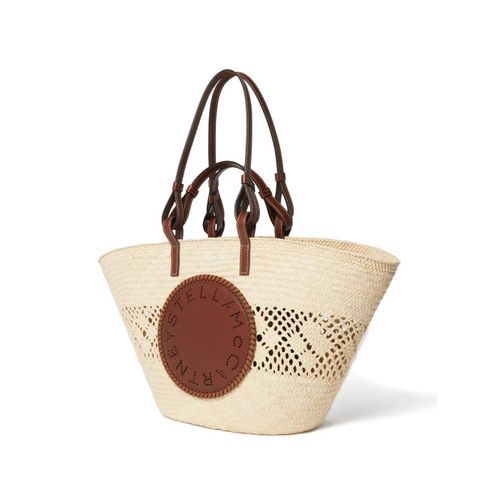 Stella McCartney sac à main à logo perforé - Tons neutres