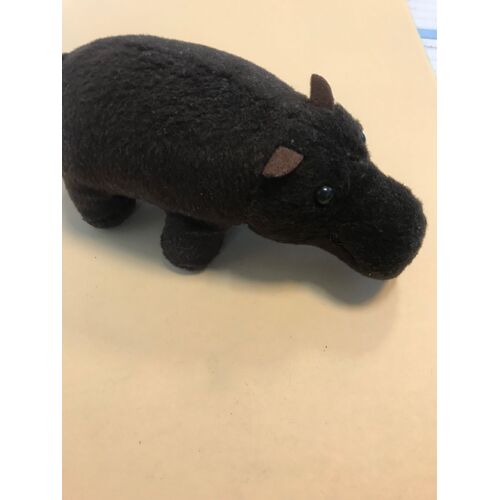 Peluche Hippopotame - Animal Magic Bv - Les Éditions Atlas - 13x6,5 Cm