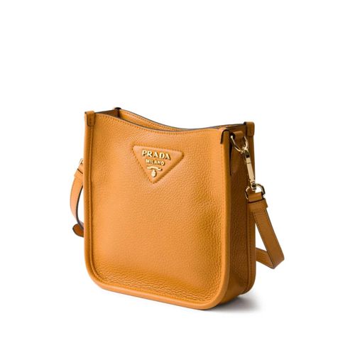 Prada mini sac porté épaule en cuir - Orange