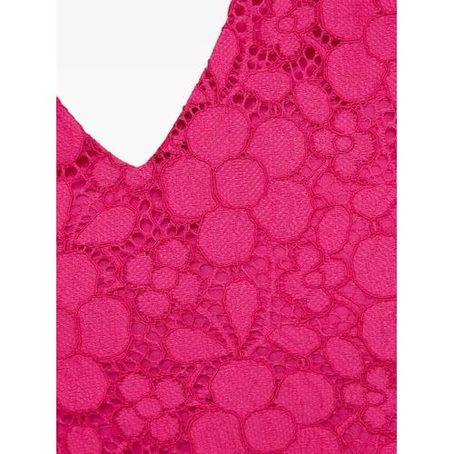 Desigual Robe Courte À Fleurs - Rose