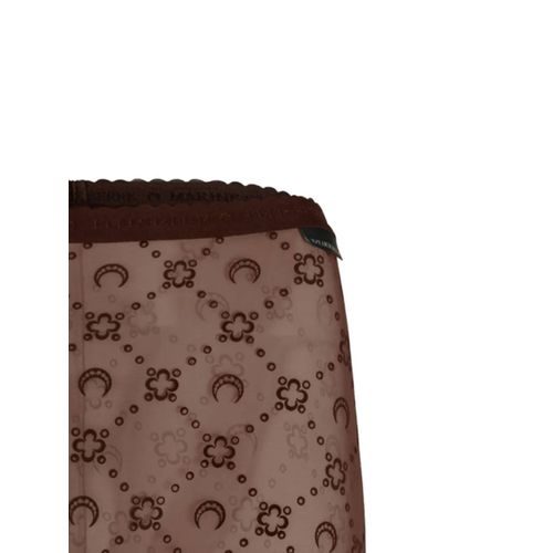 Marine Serre Collants En Résille À Fleurs - Marron