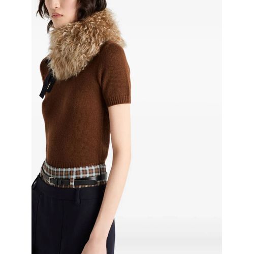 Prada Pull Côtelé En Cachemire - Marron