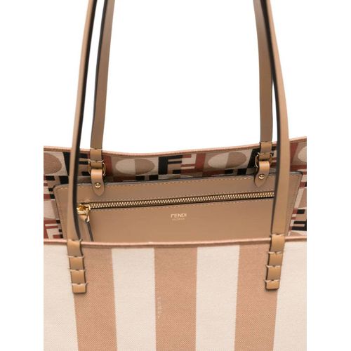 FENDI grand sac cabas à rayures - Tons neutres