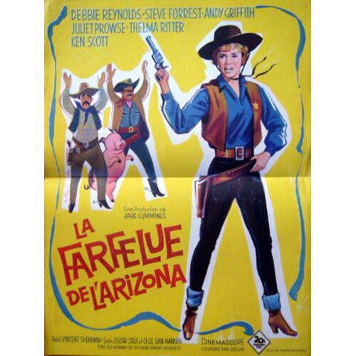La Farfelue De L'arizona (The Second Time Around) - Véritable Affiche De Cinéma - Format 40x60 Cm - Vincent Sherman - Debbie Reynolds - Steve Forrest - Andy Griffith - Année 1961