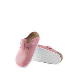 Birkenstock Mules Boston En Daim - Rose
