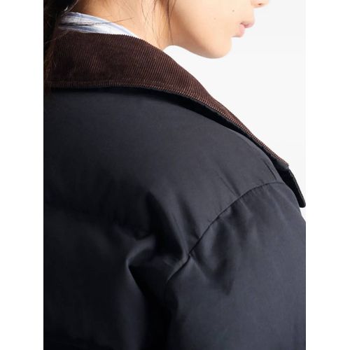 Prada Doudoune Zippée À Col Montant - Noir