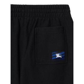 Burberry Short À Logo Appliqué - Noir